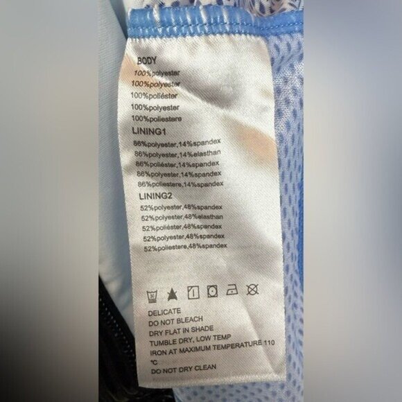 BALEAF Ocean Blue Women's Short‎ Sleeve Cycling Jersey Full Zip Size XL - Picture 13 of 14